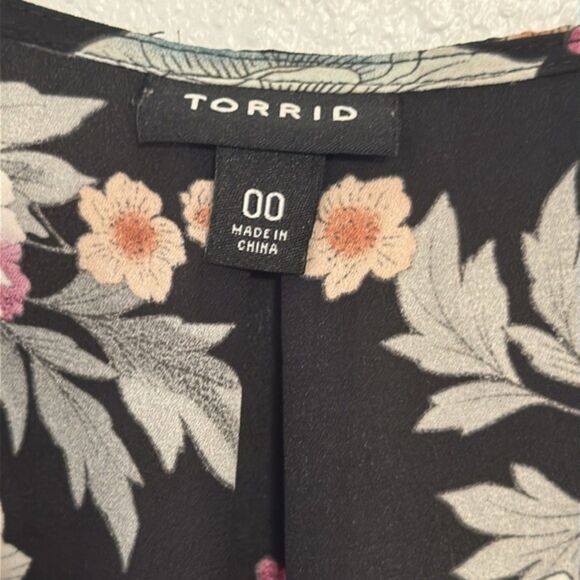 Torrid Chiffon Sheer Double Layered Tank Floral Womens 00 Medium Feminine Spring - Picture 7 of 11
